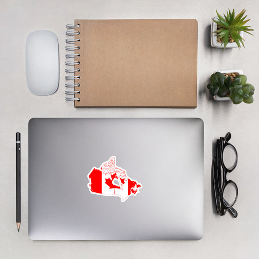 Canada Flag-Shape Sticker