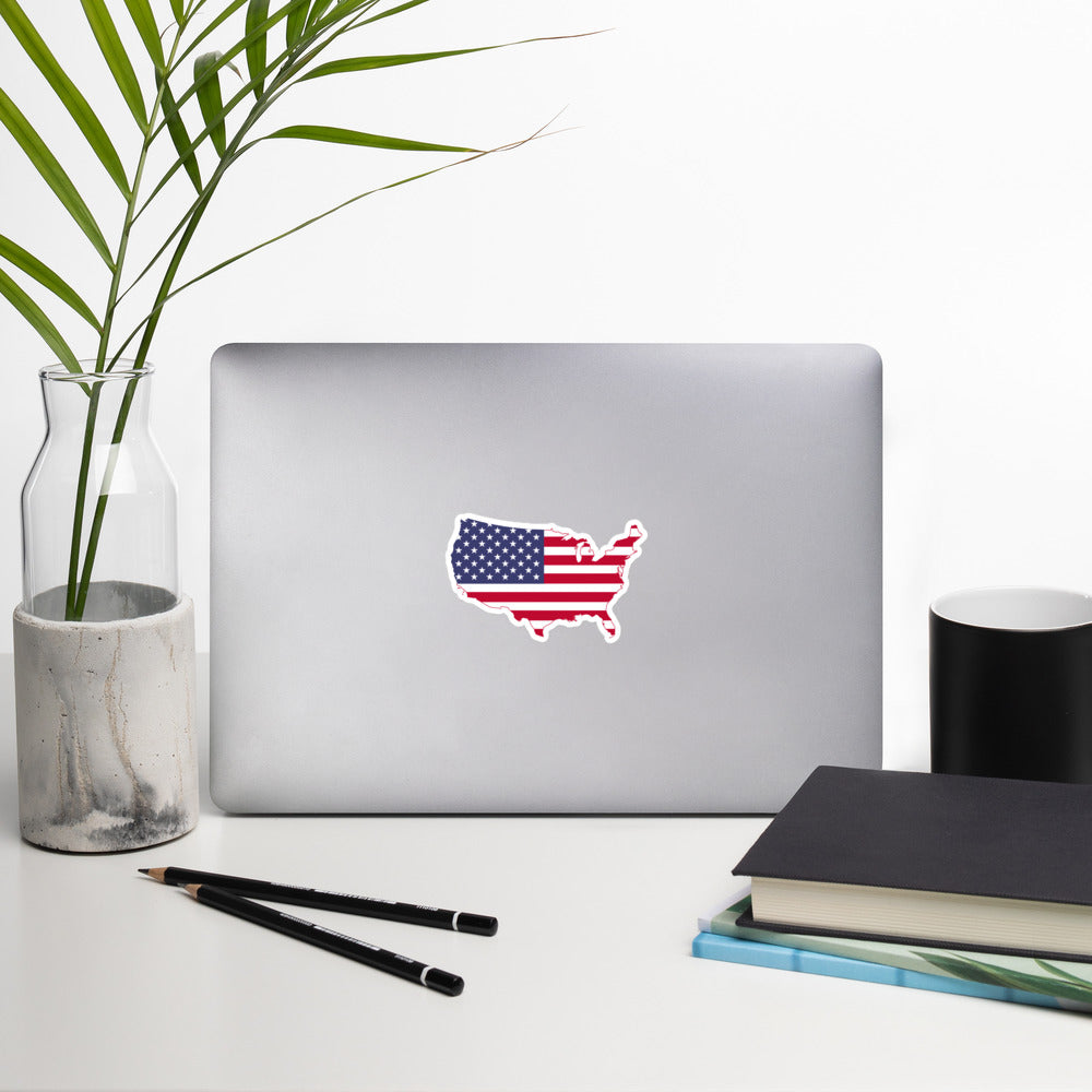 United States Flag-Shape Sticker