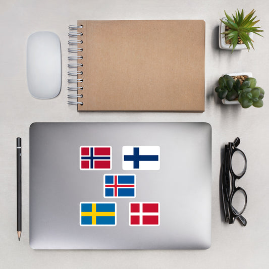 JetPunk Nordic Mini Flags Sticker Pack