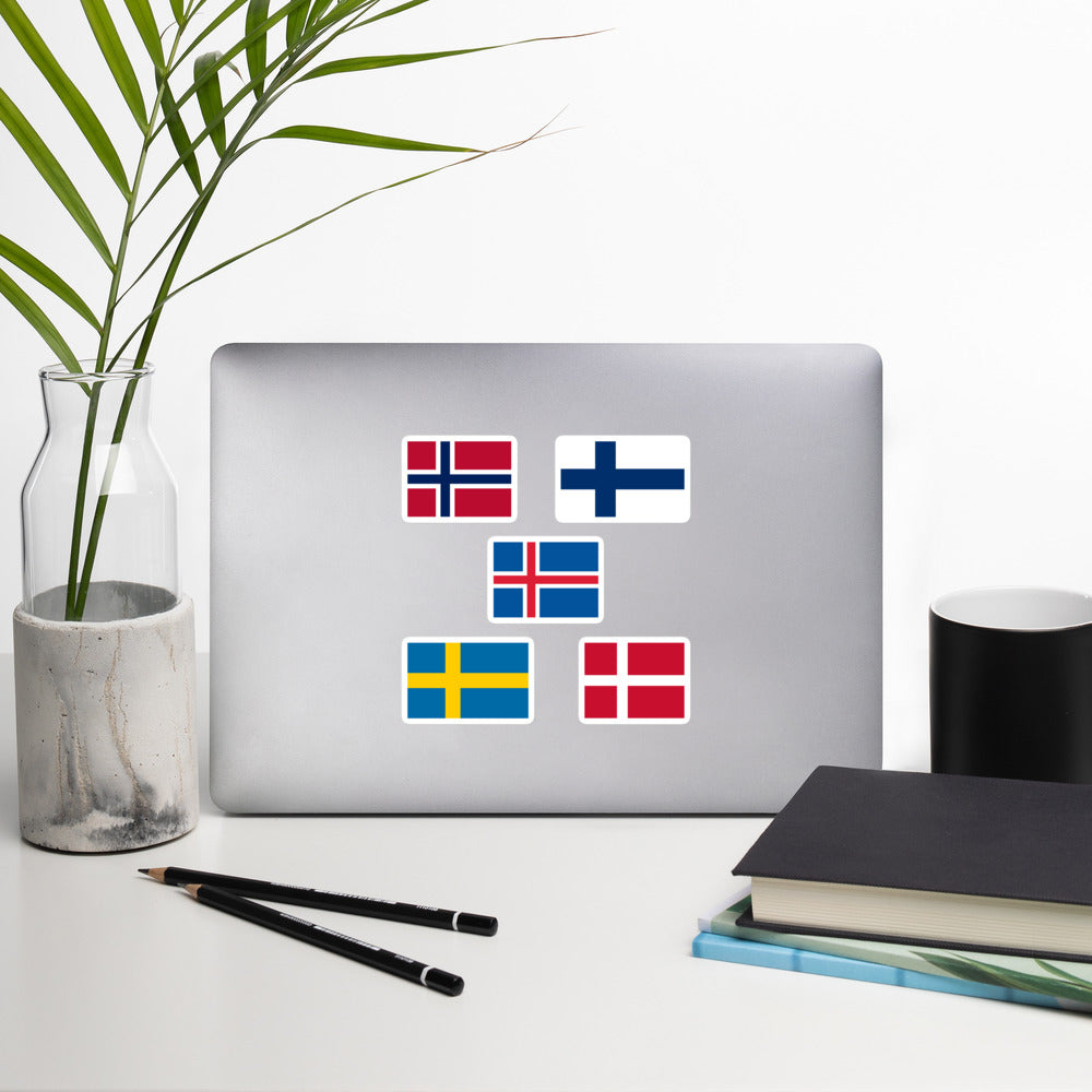 JetPunk Nordic Mini Flags Sticker Pack