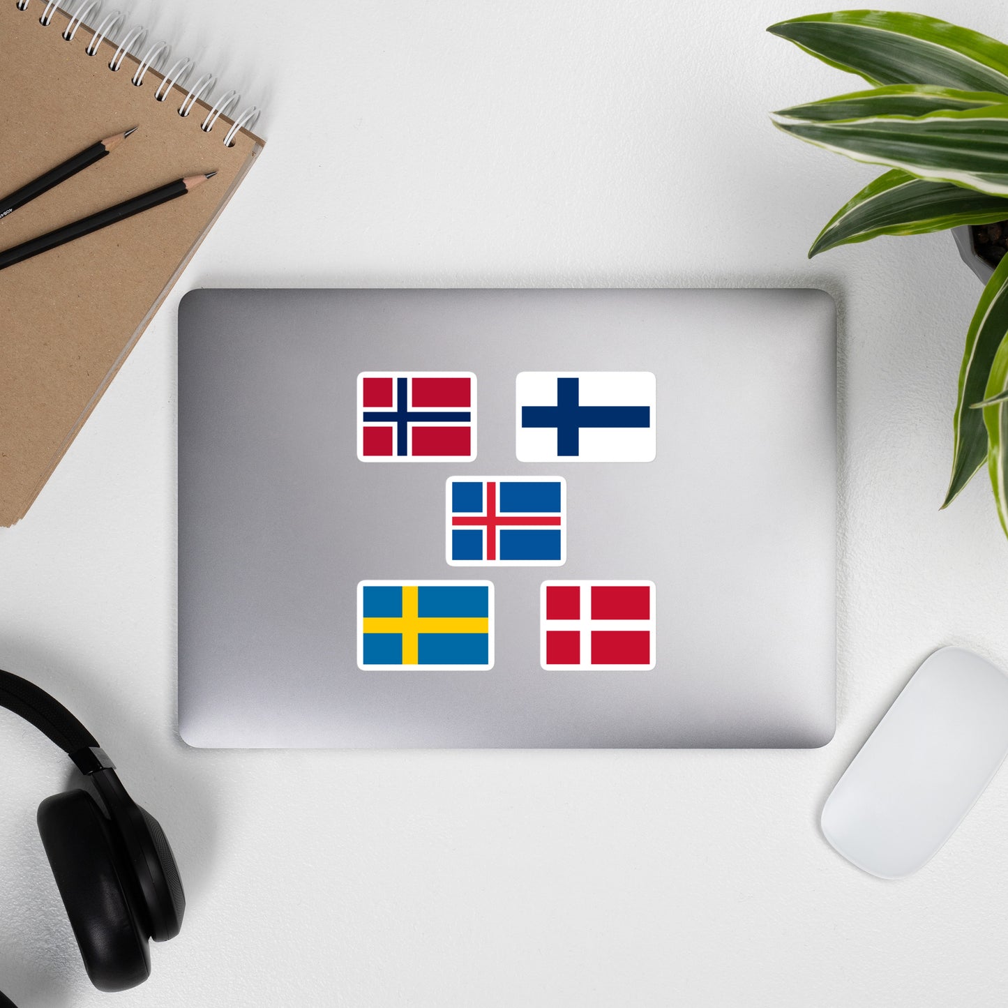 JetPunk Nordic Mini Flags Sticker Pack