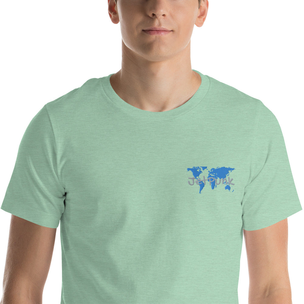 JetPunk World Map Embroidered T-Shirt