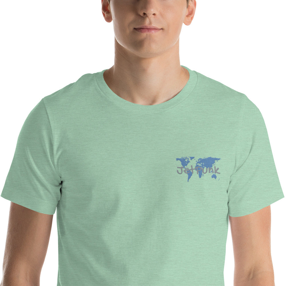 JetPunk World Map Embroidered T-Shirt