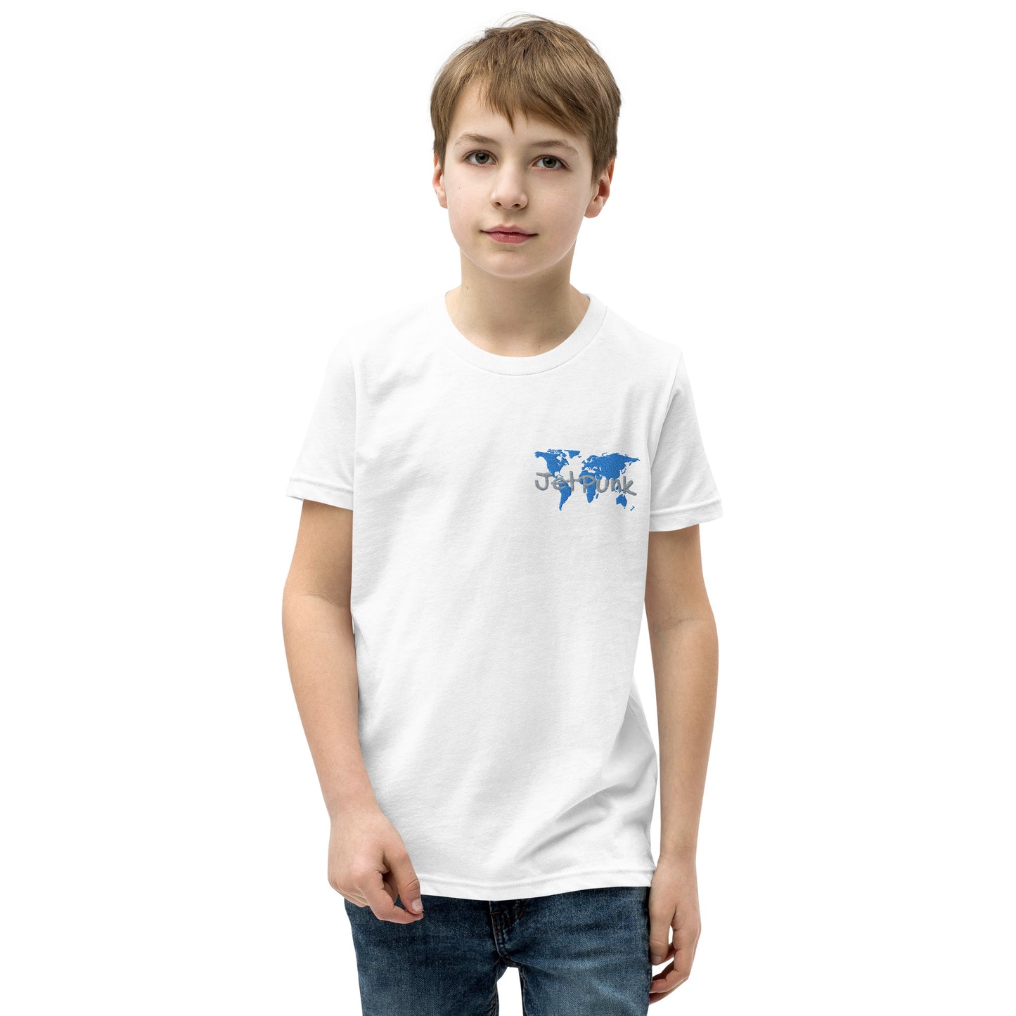 JetPunk World Map Embroidered Youth T-Shirt