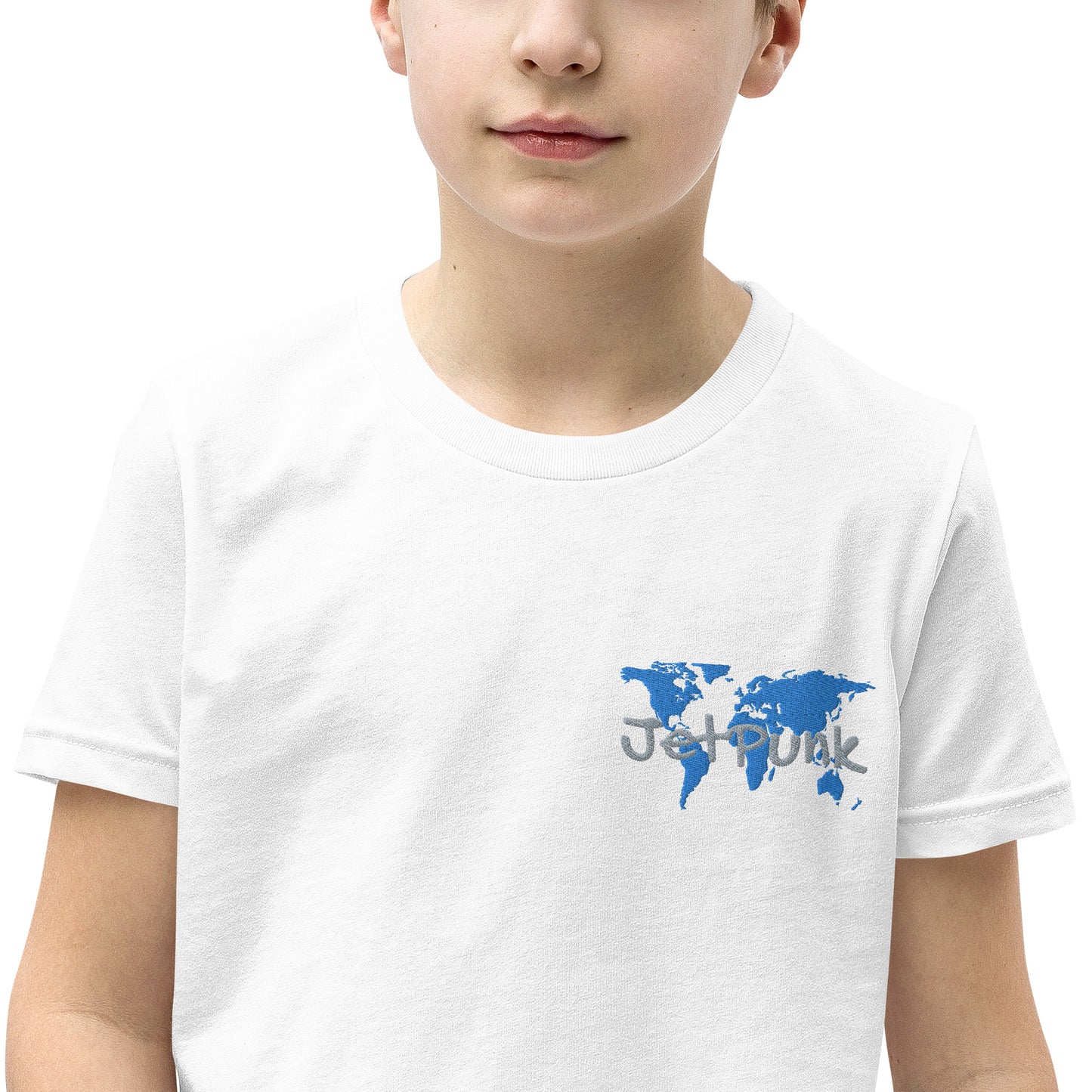 JetPunk World Map Embroidered Youth T-Shirt